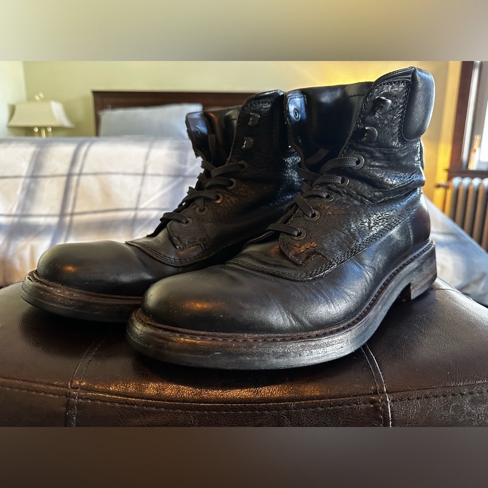 Prada Boots 4T0855  UK 8.5 Black Leather